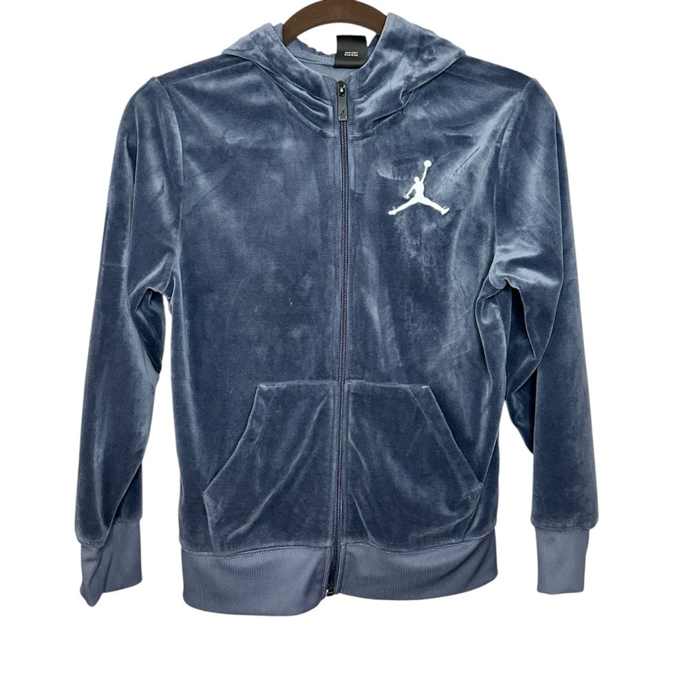 Nike Blue Velour Hoodie Size Medium